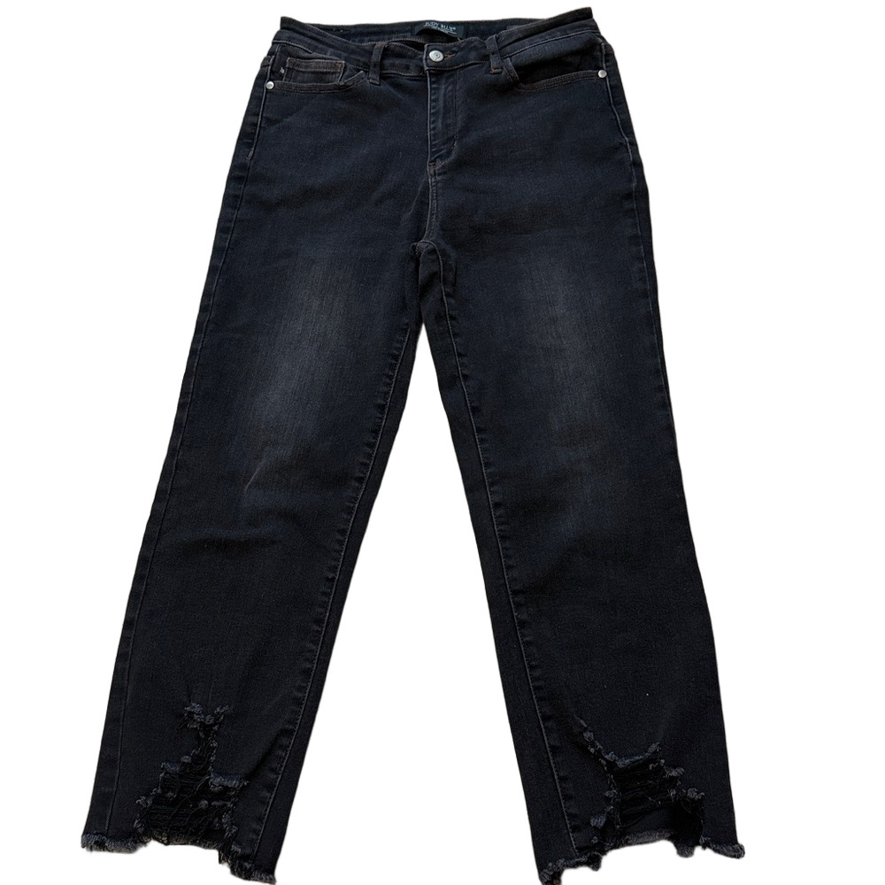 Judy Blue sz 9/29 black cropped straight jeans